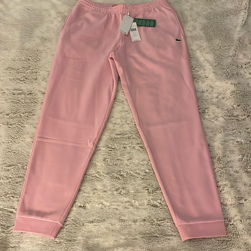 Lacoste *NWT* Tapered Fit Sweats/Joggers in Large Pink
